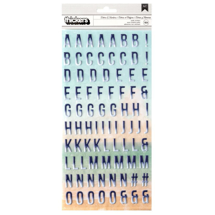 Heidi Swapp Set Sail Thickers Stickers: Alphabet, 169/Pkg (HS021031)