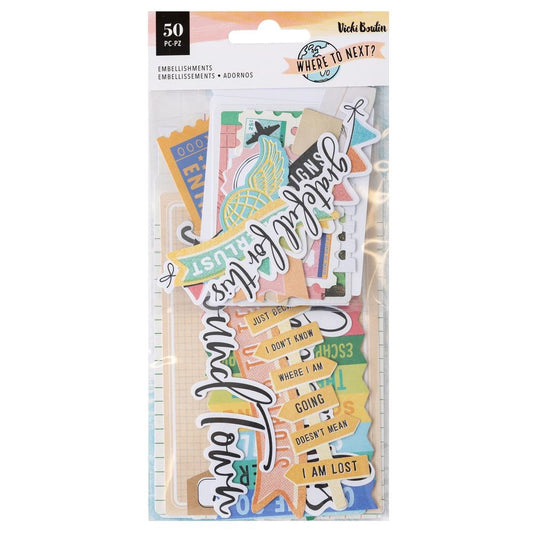 Vicki Boutin Where To Next Ephemera Cardstock Die-Cuts: Journaling (VB014103)