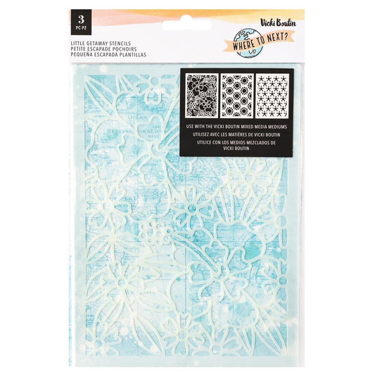 Vicki Boutin Where To Next Stencil Pack: Little Getaway, 3/Pkg (VB014113)