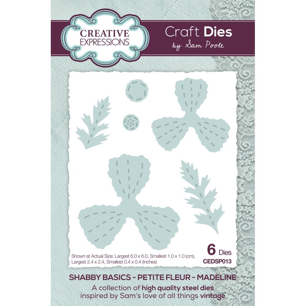 Creative Expressions Craft Dies: Shabby Basics, Petite Fleur Madelaine, by Sam Poole (CEDSP013)
