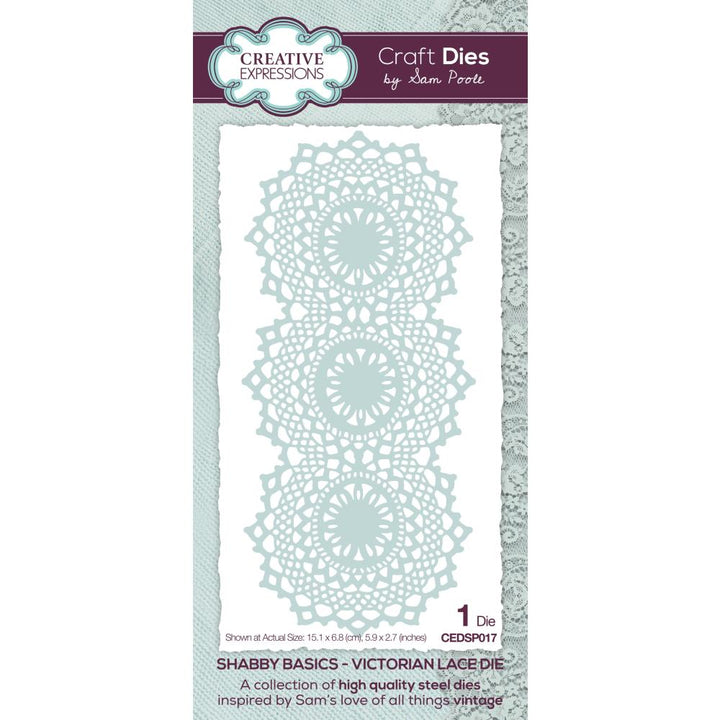 Creative Expressions Craft Dies: Shabby Basics, Victorian Lace, by Sam Poole (CEDSP017)