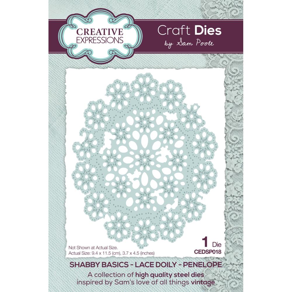 Creative Expressions Craft Dies: Shabby Basics, Lace Doily Penelope, by Sam Poole (CEDSP018)