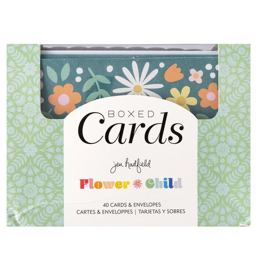 Jen Hadfield Flower Child 4.375"X5.75" A2 Cards W/Envelopes, 40/Box (JH014165)