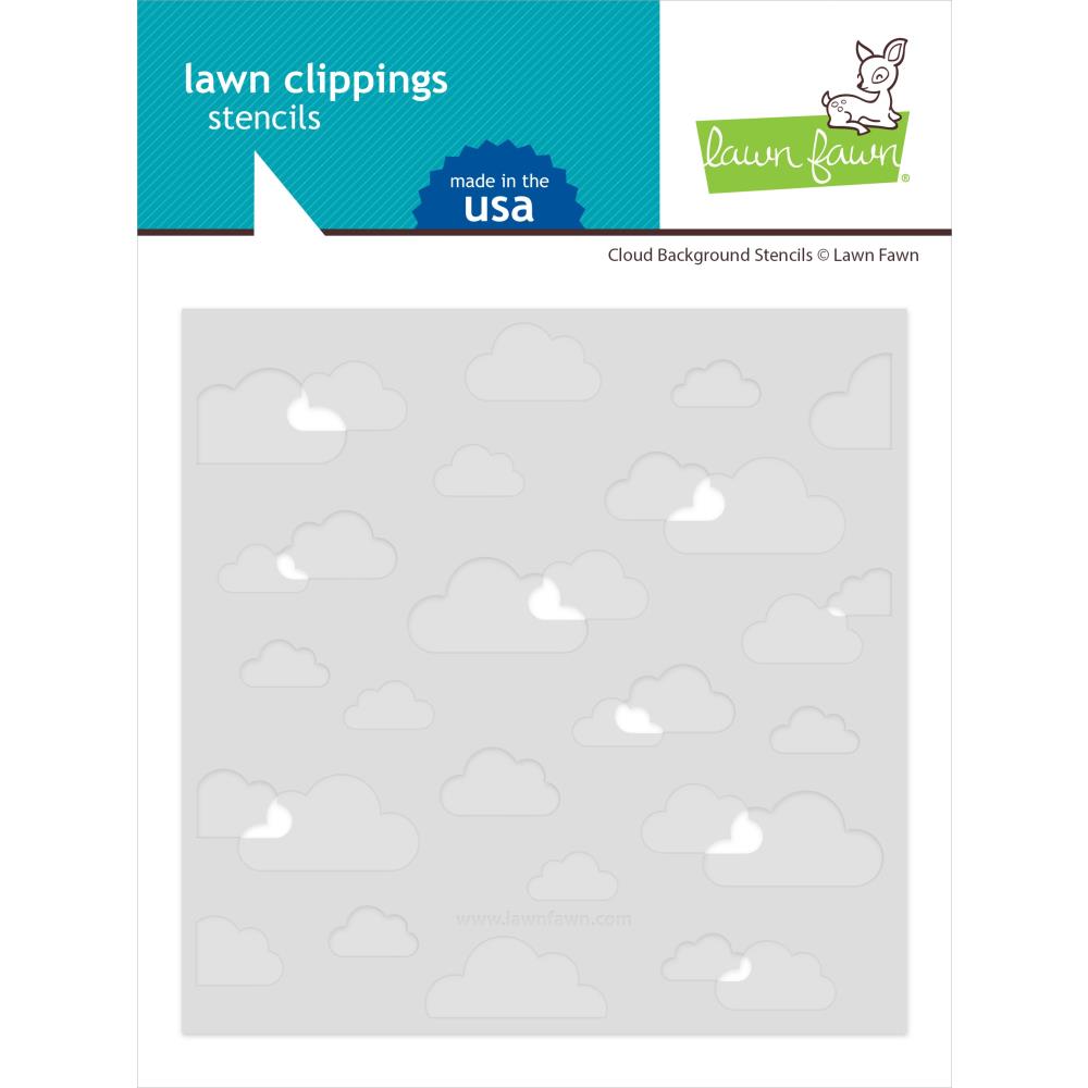 Lawn Fawn Lawn Clippings Stencils: Cloud Background (LF3110)