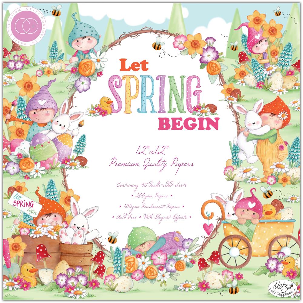 Craft Consortium Let Spring Begin 12"X12" Double-Sided Paper Pad, 40/Pkg (PAD041)