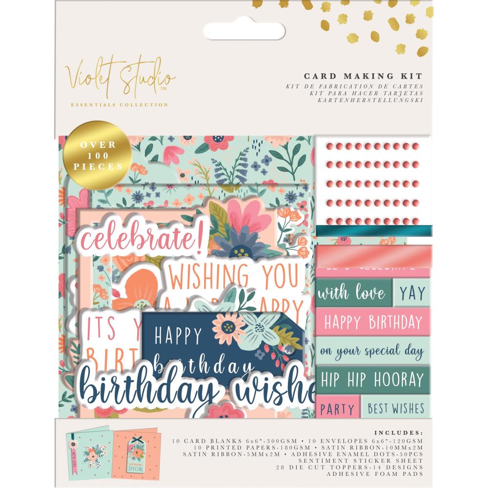 Crafter's Companion Violet Studio Essentials Card Making Kit: Birthday Florals (CDK001)