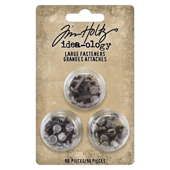 Tim Holtz Idea-Ology Large Fasteners: Antique Silver, Copper & Brass (TH94314)