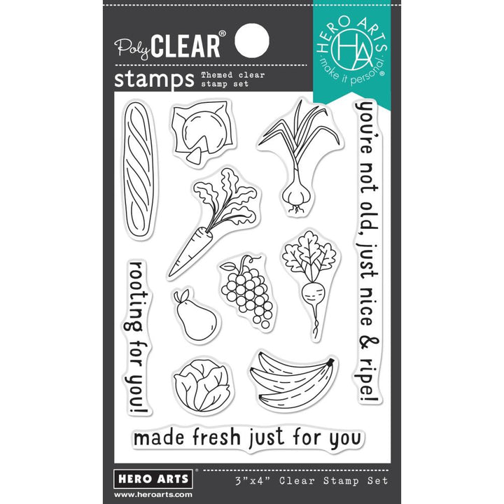 Hero Arts 3"X4" Cling Stamp: Farmer's Market Icons (HACM691)