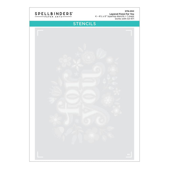 Spellbinders Stencil: Layered Floral For You (STN 50)