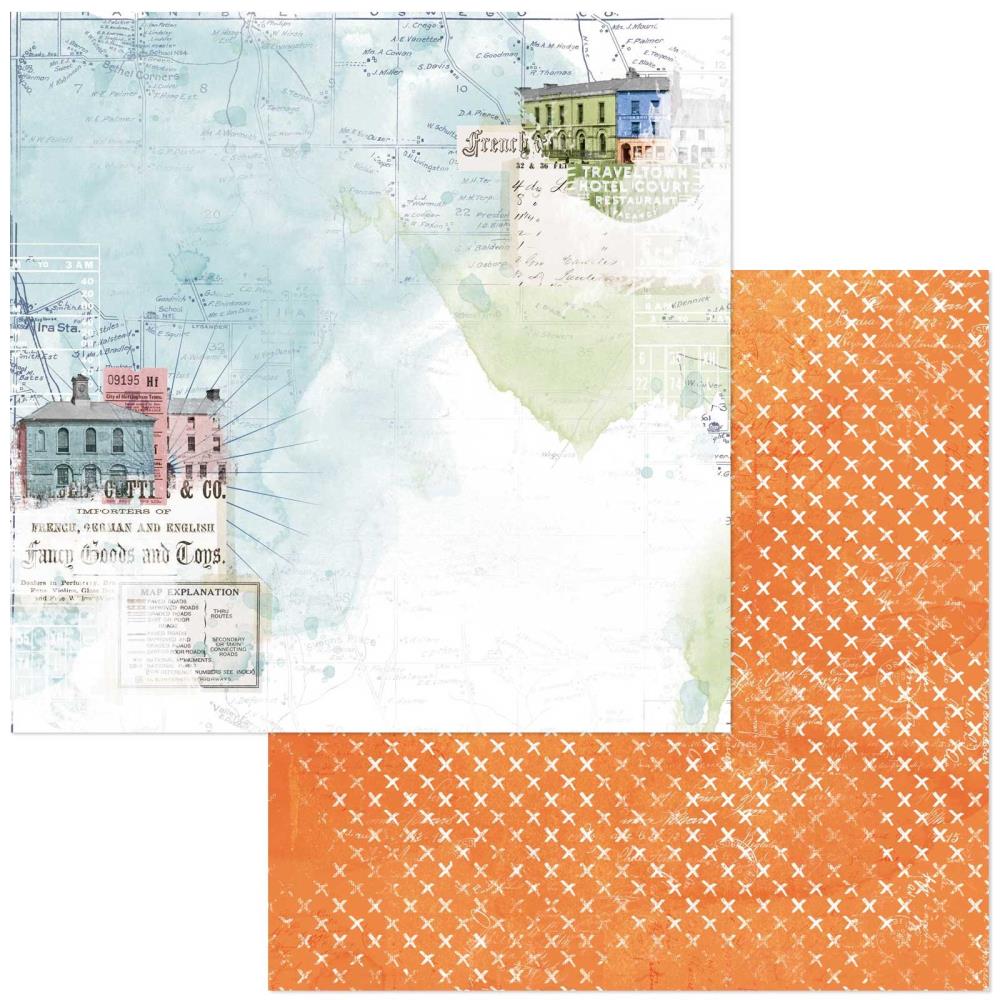 49 and Market Vintage Artistry Everywhere 12"X12" Double-Sided Cardstock: Pilgrimage (49VAE1340483)