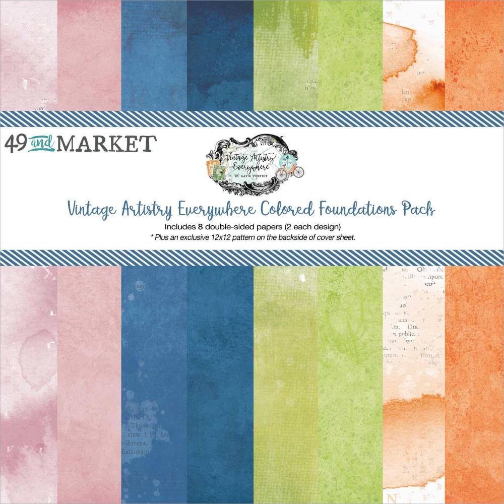 49 and Market Vintage Artistry Everywhere Foundations 12"X12" Collection Pack (VAE40612)