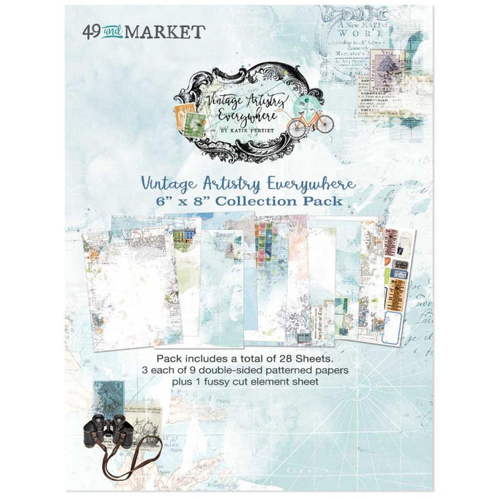 49 and Market Vintage Artistry Everywhere 6"X8" Collection Pack (VAE40629)
