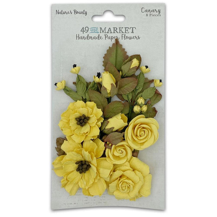 49 and Market Nature's Bounty Paper Flowers: Canary (NB40315)