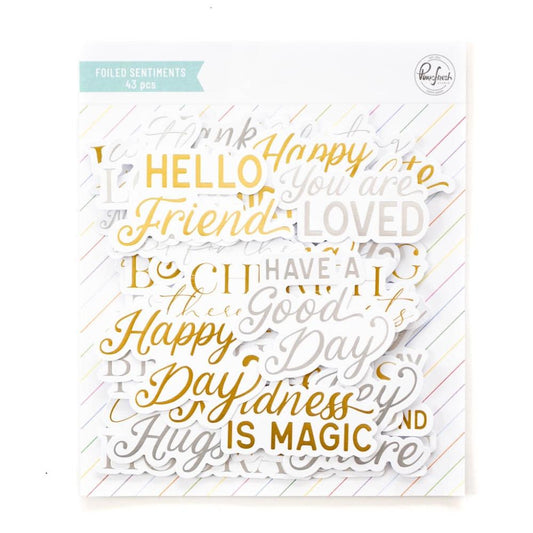 Pinkfresh Studio Ephemera Pack: Sentiments 5, 43/Pkg (PF191123)