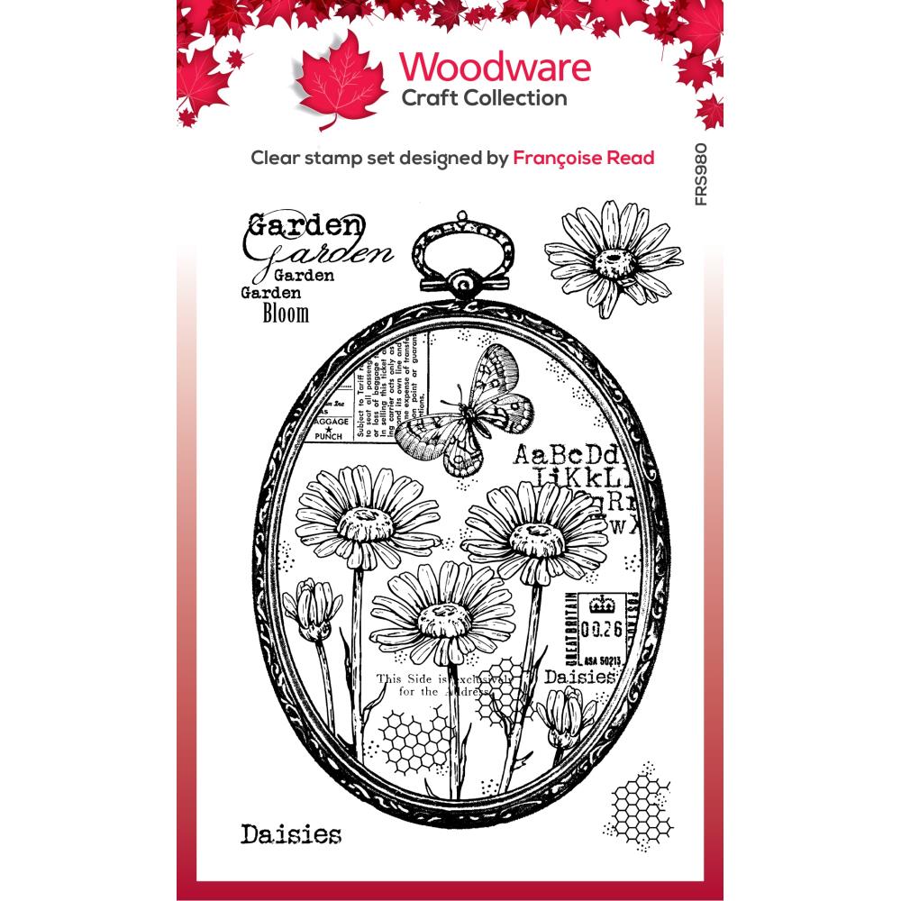 Woodware Singles 4"X6" Clear Stamp: Daisy Frame (FRS980)