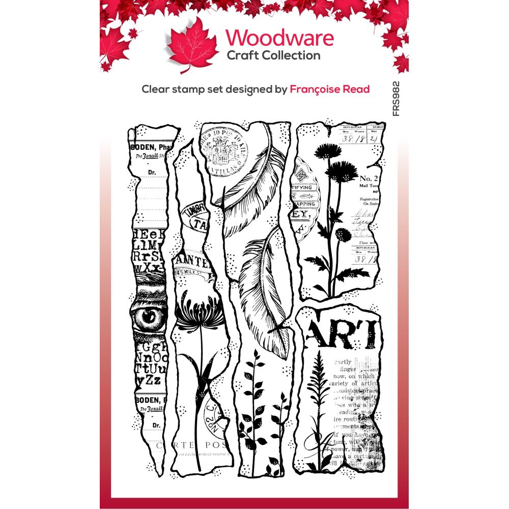 Woodware Singles 4"X6" Clear Stamp: Fragments (FRS982)