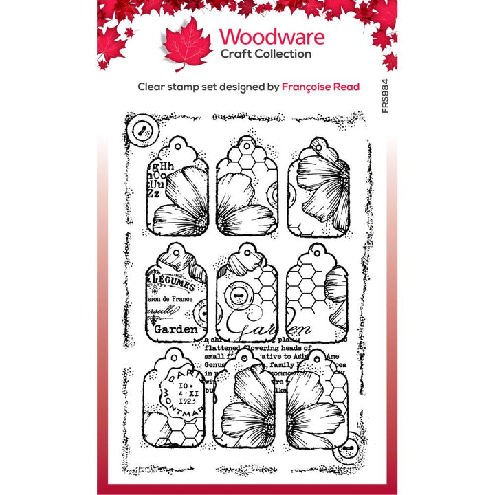 Woodware Singles 4"X6" Clear Stamp: Nine Tags (FRS984)