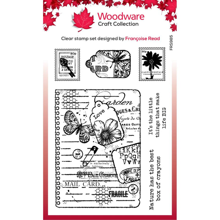 Woodware Singles 4"X6" Clear Stamp: Garden Journal (FRS985)