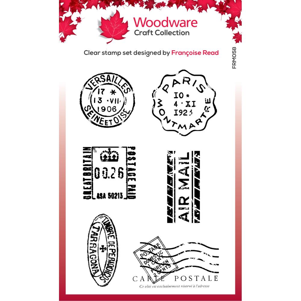 Woodware Singles 3"X4" Clear Stamp: Mini Postmarks (FRM058)
