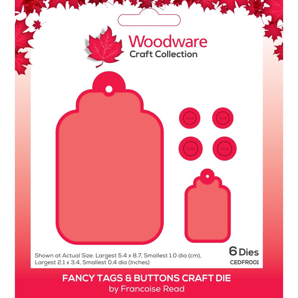Woodware Craft Dies: Fancy Tags & Buttons, By Francoise Read (CEDFR001)