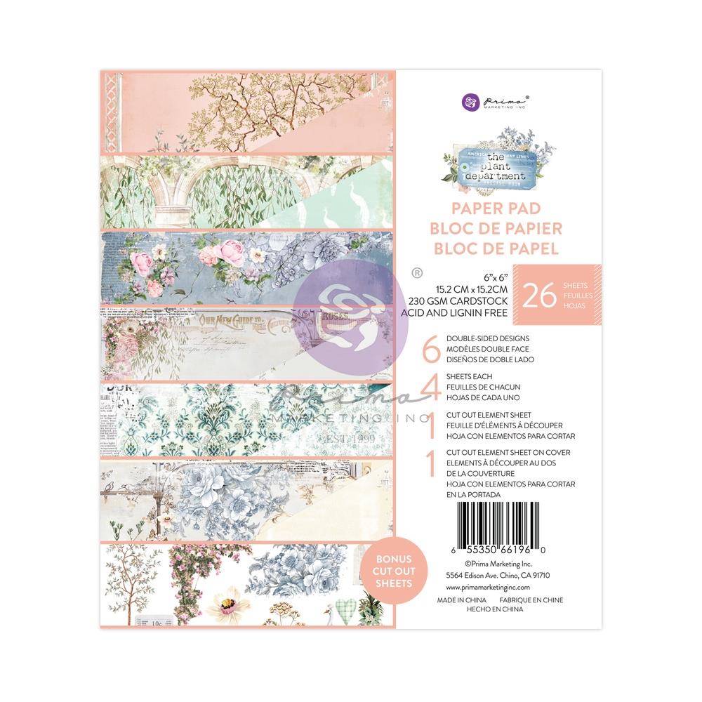 Prima Marketing The Plant Department 6"X6" Double-Sided Paper Pad, 26/Pkg (P661960)