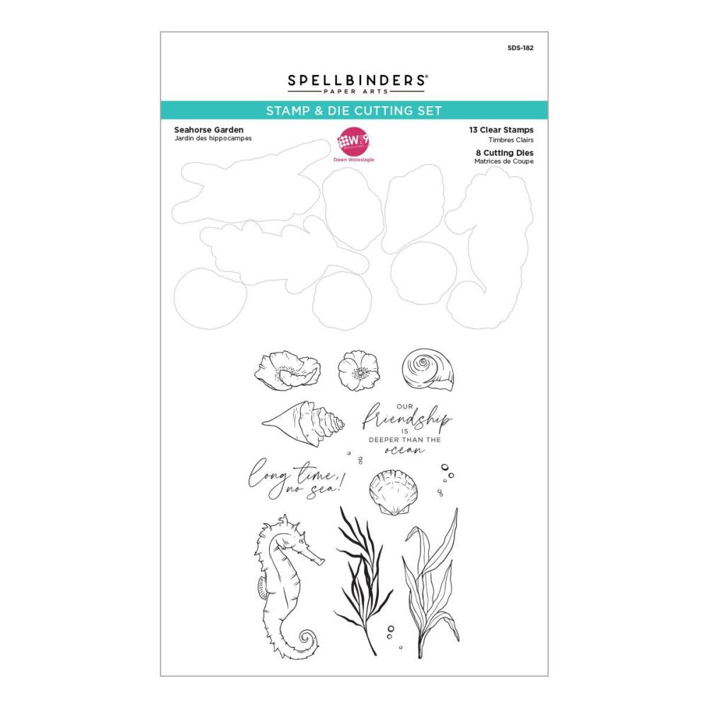 Spellbinders Stamp & Die Set: Seahorse Garden, By Dawn Woleslagle (SDS182)