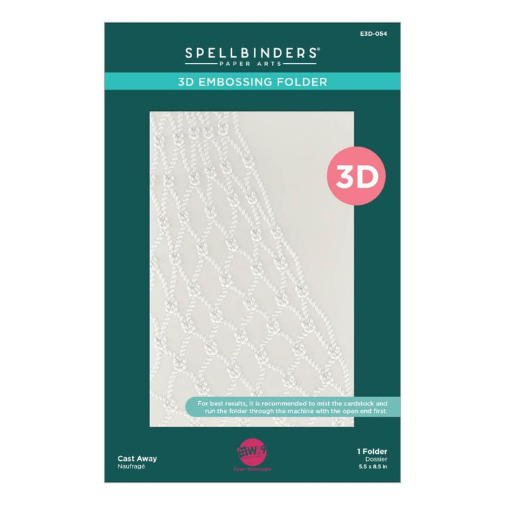 Spellbinders 3D Embossing Folder: Cast Away, by Dawn Woleslagle 
(E3D054)