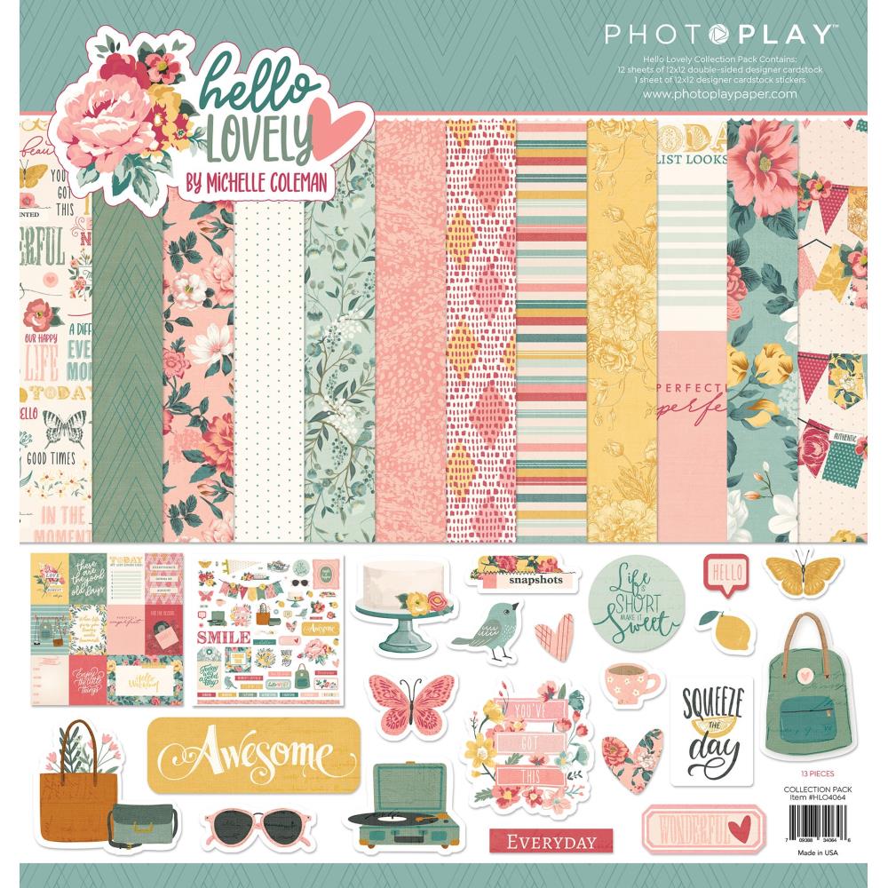 PhotoPlay Hello Lovely 12"X12" Collection Pack (PHLO4064)