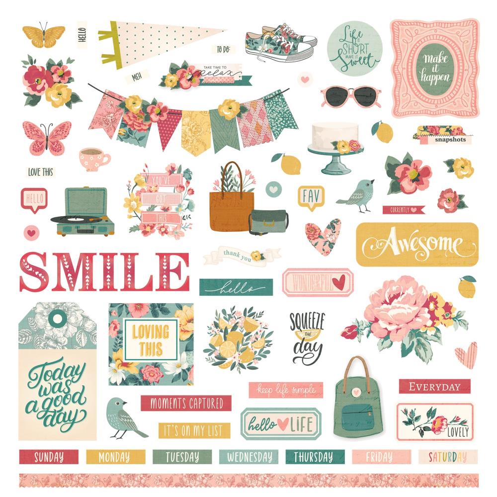 PhotoPlay Hello Lovely 12"X12" Stickers: Elements (PHLO4065)