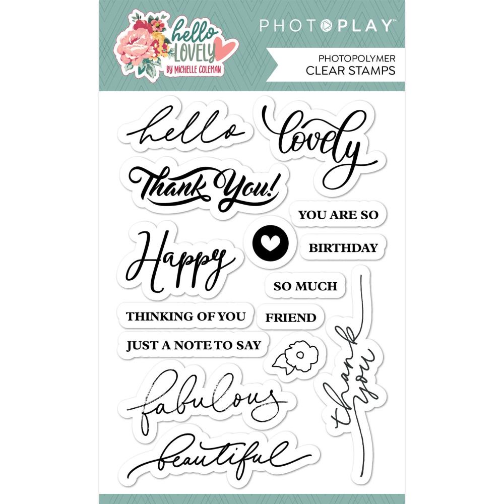 PhotoPlay Hello Lovely Photopolymer Clear Stamps (PHLO4073)