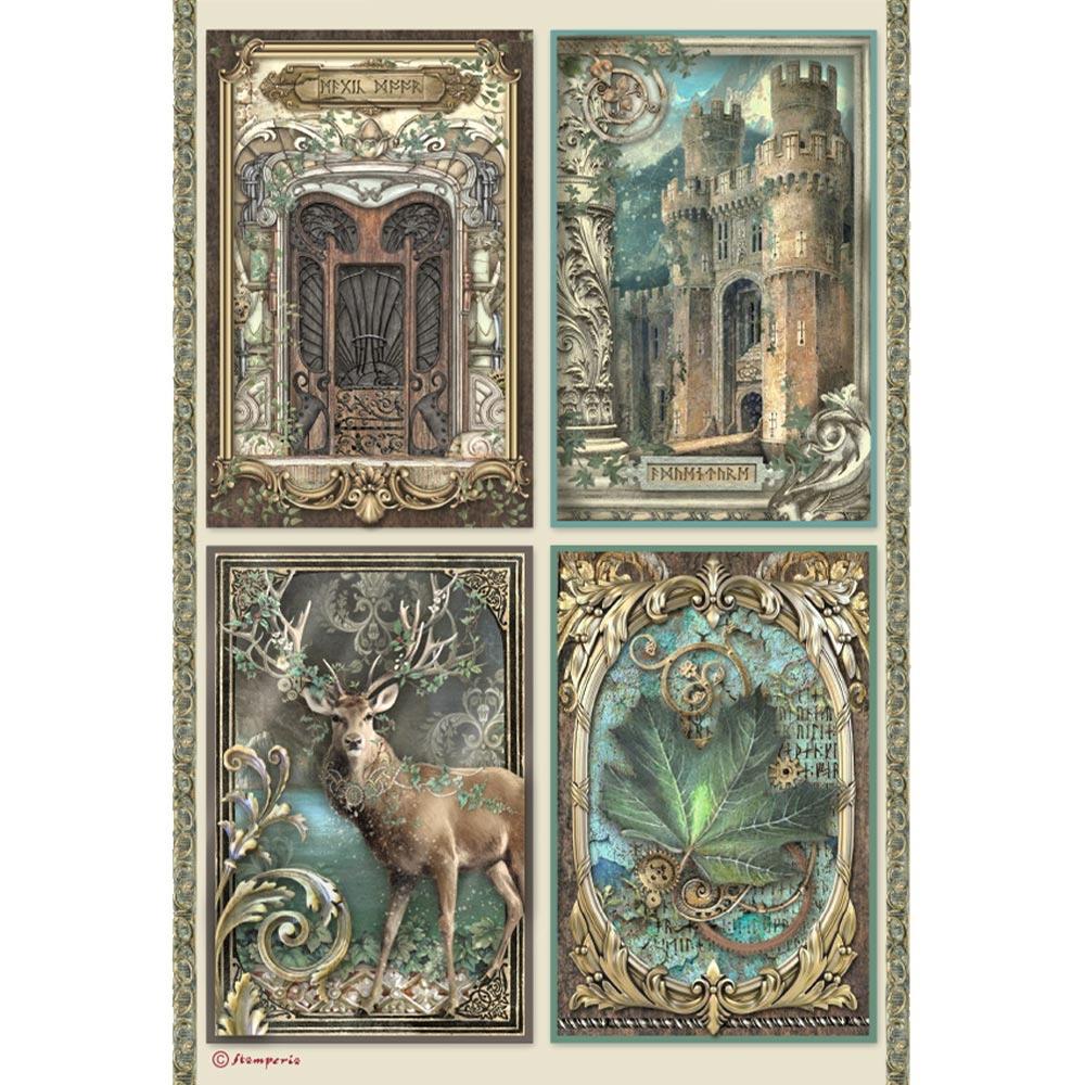 Stamperia Magic Forest A4 Rice Paper Sheet: Cards (DFSA4751)
