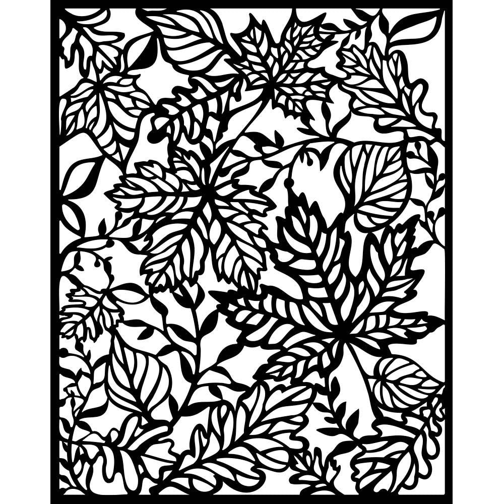 Stamperia Magic Forest 7.87"X9.84" Stencil: Leaves (KSTD129)