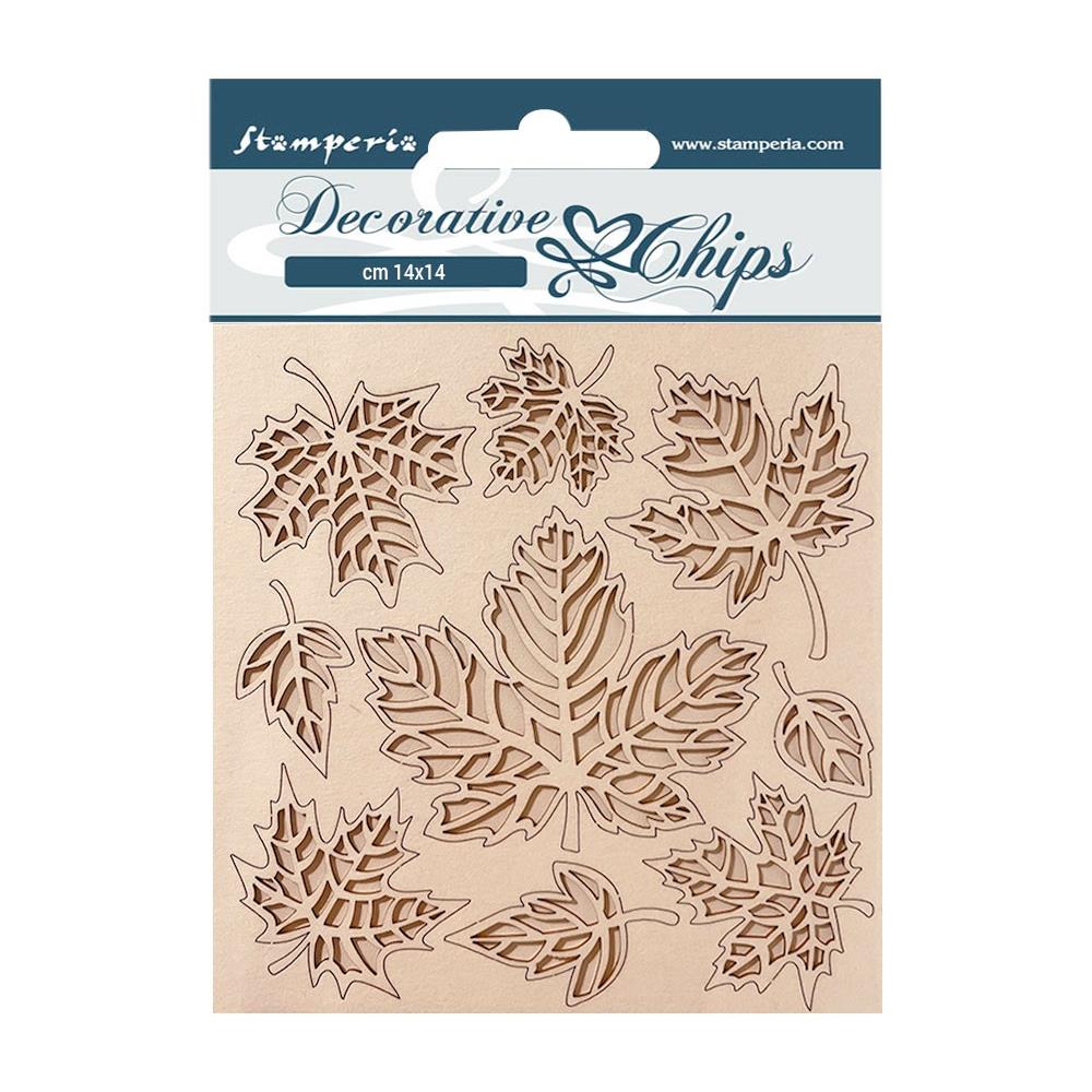 Stamperia Magic Forest 5.5"X5.5" Decorative Chips: Leaves (SCB160)