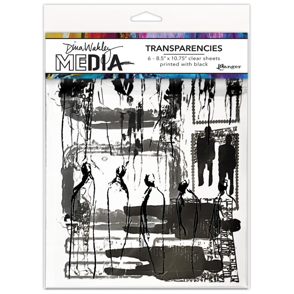 Dina Wakley 8.5"X10.75" Media Transparencies: Frames & Figures Set 2, 6/Pkg (MDA82057)