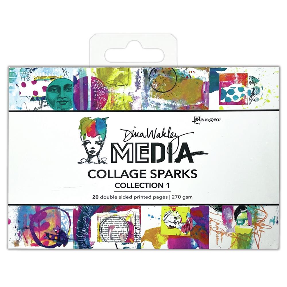 Dina Wakley 6"X4" Media Collage Sparks: Collection 1, 20/Pkg (MDA82224)
