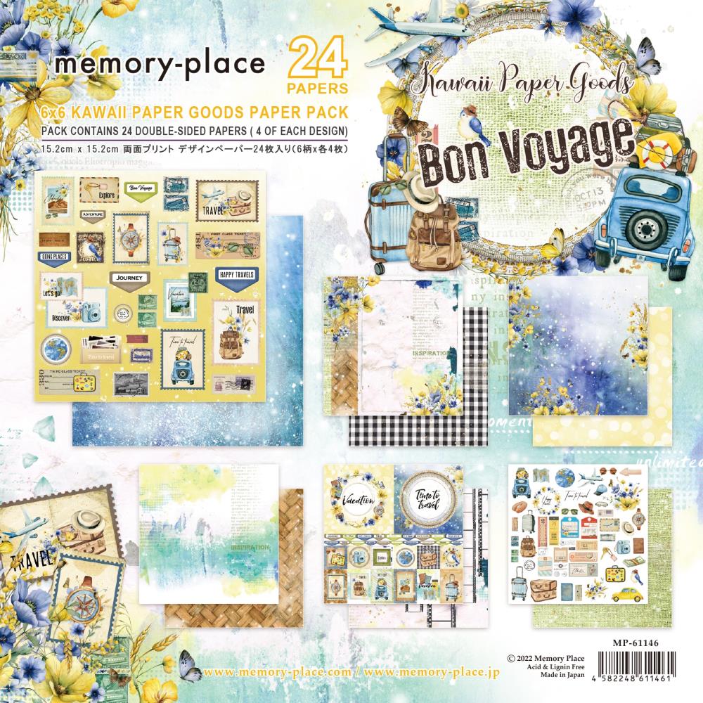 Memory Place Bon Voyage 6"X6" Double-Sided Paper Pack, 24/Pkg (MP61146)