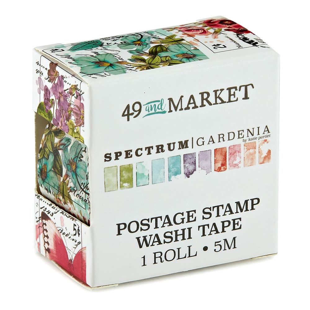 49 and Market Spectrum Gardenia Stamp Washi Tape Roll: Postage (SG41015)
