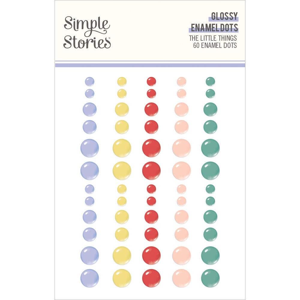 Simple Stories The Little Things Enamel Dots Embellishments: Glossy (TLT20225)