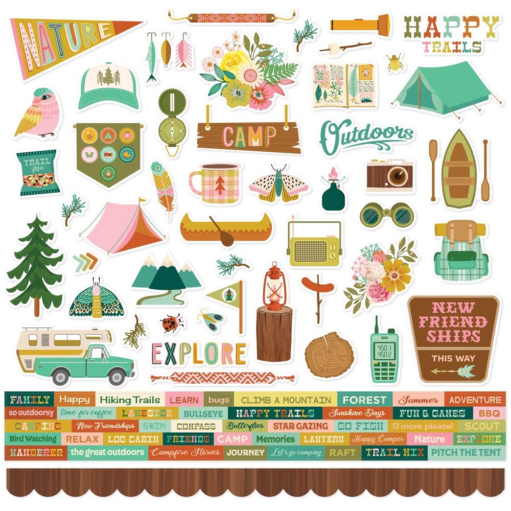Simple Stories Trail Mix 12"X12" Cardstock Stickers (MIX20302)