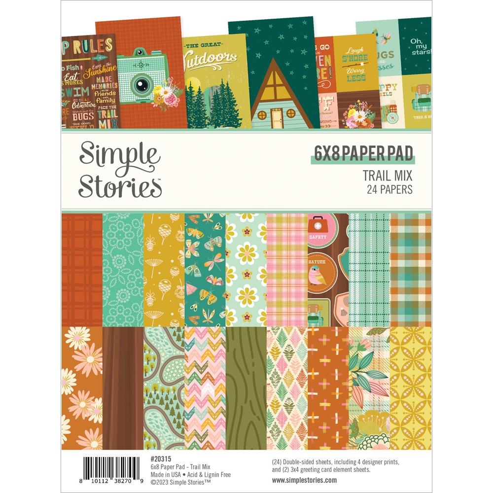 Simple Stories Trail Mix 6"X8" Double-Sided Paper Pad, 24/Pkg (MIX20315)