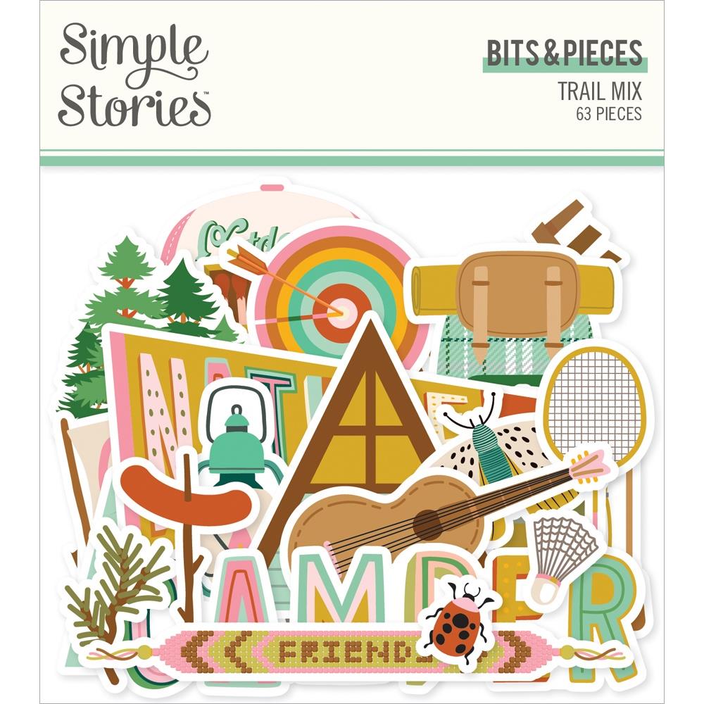 Simple Stories Trail Mix Bits & Pieces Die-Cuts, 63/Pkg (MIX20318)
