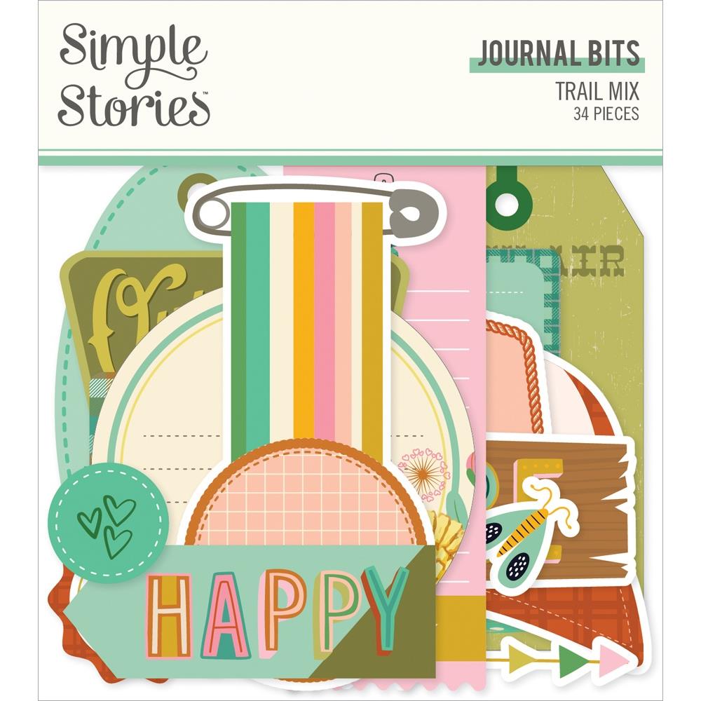 Simple Stories Trail Mix Bits & Pieces Die-Cuts: Journal, 34/Pkg (MIX20319)