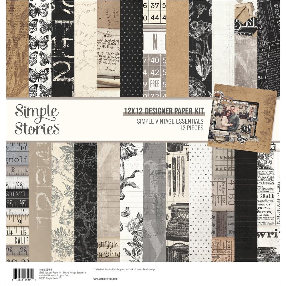 Simple Stories Simple Vintage Essentials 12"X12" Designer Paper Kit (SVE20400)