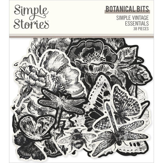 Simple Stories Simple Vintage Essentials Bits & Pieces Die-Cuts: Botanical, 38/Pkg (SVE20418)