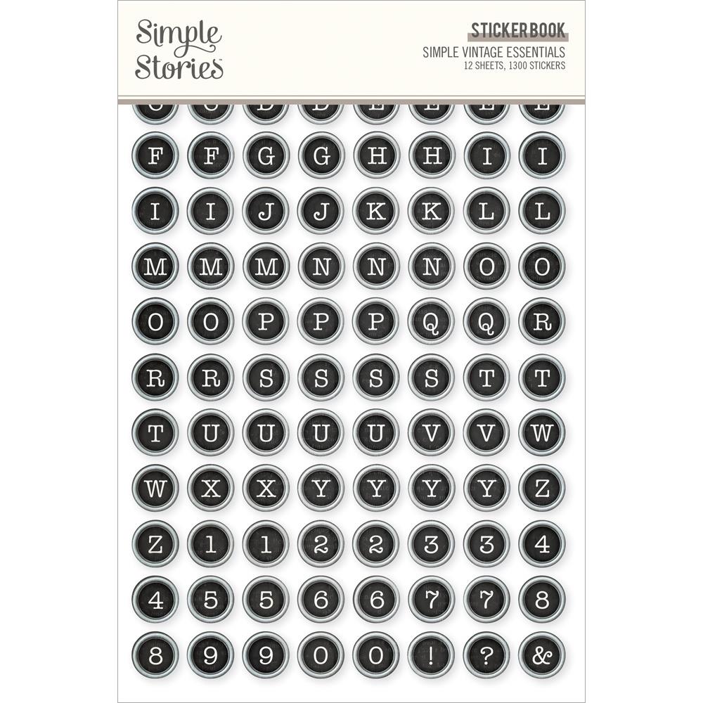 Simple Stories Simple Vintage Essentials Sticker Book, 12/Sheets (SVE20420)