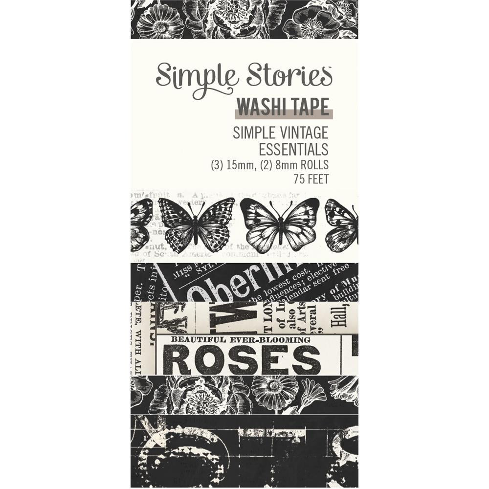 Simple Stories Simple Vintage Essentials Washi Tape, 5/Pkg (SVE20428)
