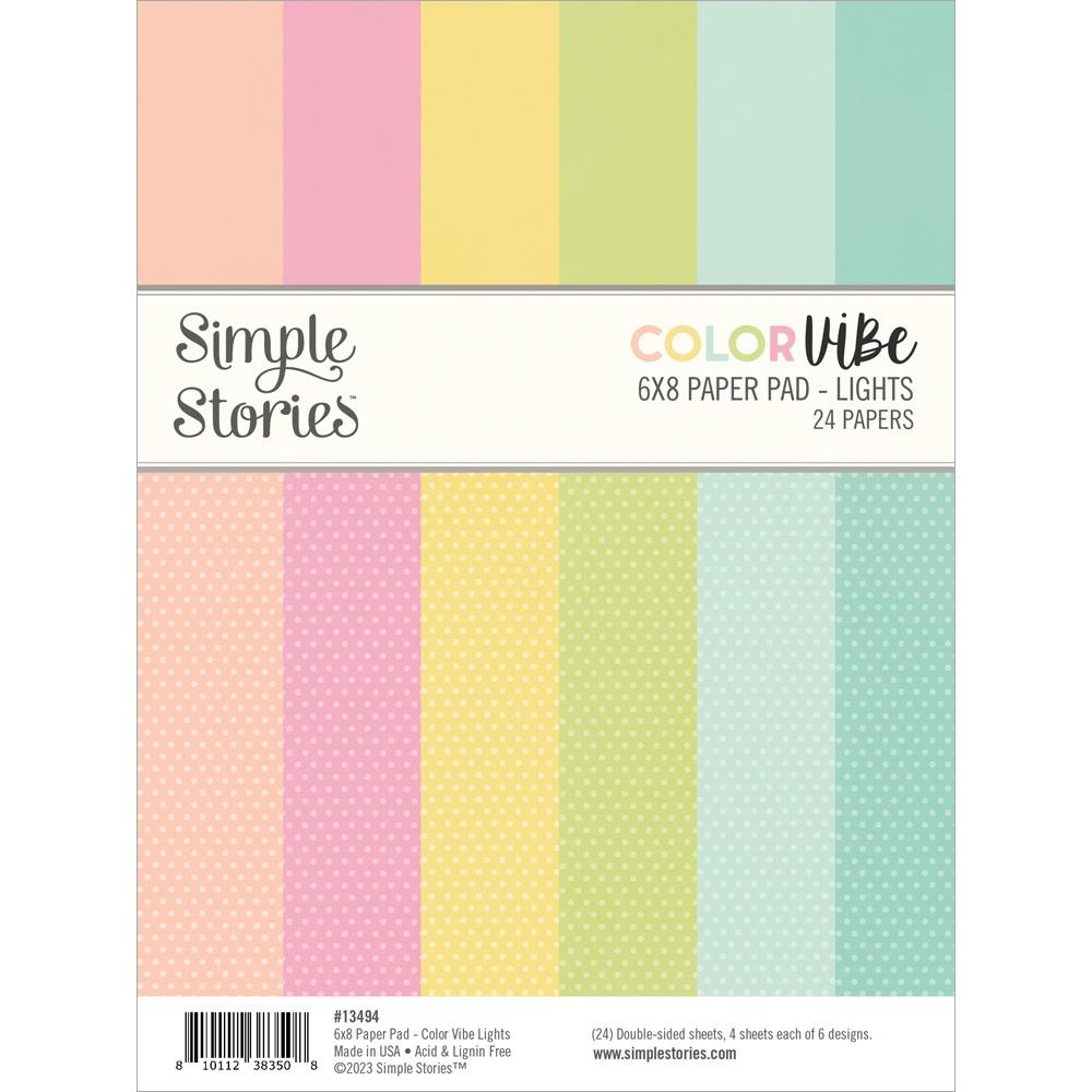 Simple Stories Color Vibe 6"X8" Double-Sided Paper Pad: Lights, 24/Pkg (SCV13494)
