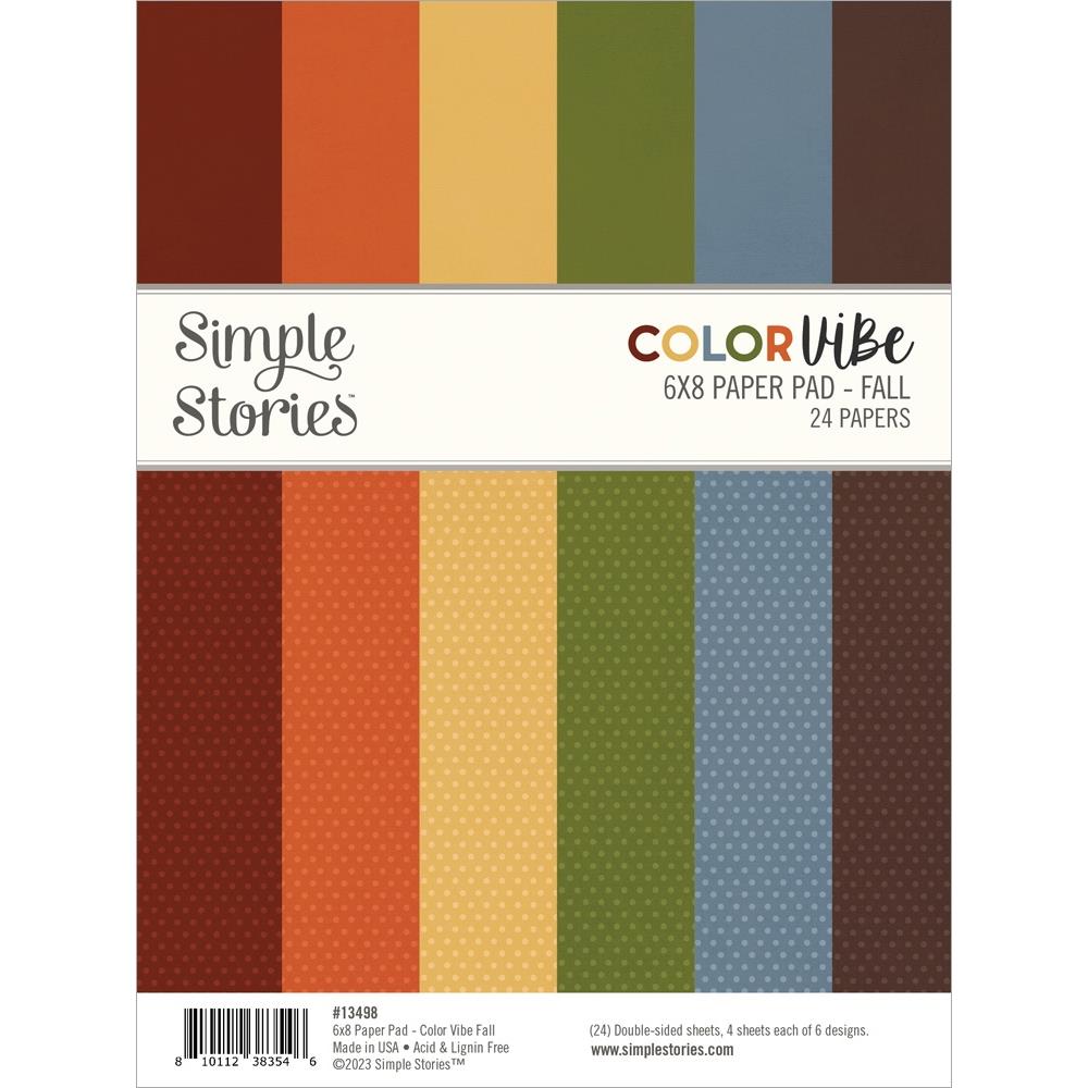 Simple Stories Color Vibe 6"X8" Double-Sided Paper Pad: Fall, 24/Pkg (SCV13498)