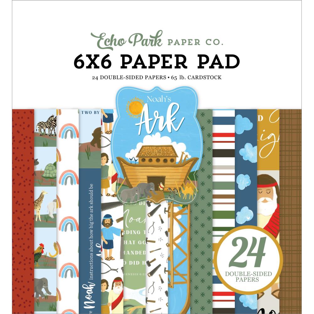 Echo Park Bible Stories 6"X6" Double-Sided Paper Pad: Noah's Ark, 24/Pkg (SN315023)