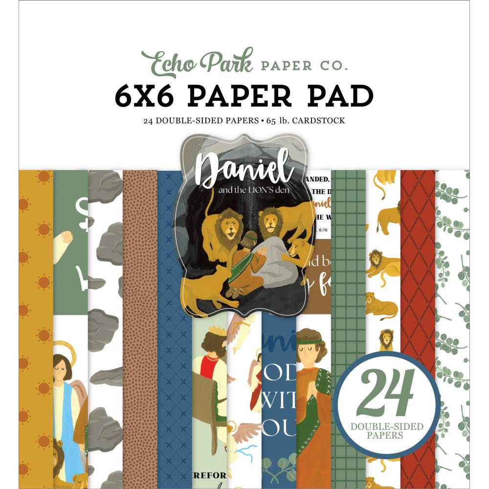 Echo Park Bible Stories 6"X6" Double-Sided Paper Pad: Daniel & The Lions Den, 24/Pkg (SD315023)